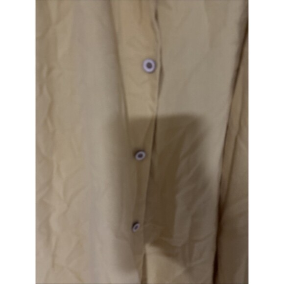 Tommy Bahama Shirt L Silk Blend Yellow Pocket Beach Button Up Short Sleeve Mens - Picture 4 of 9
